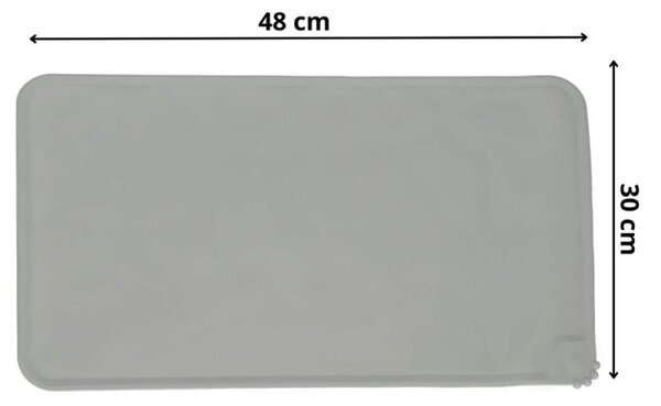 Protiskluzová podložka pod misky 48x30 cm SPRINGOS PA1060 šedá