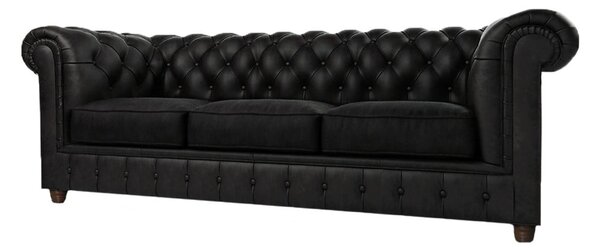Černá sametová pohovka 230 cm Cambridge – Ropez