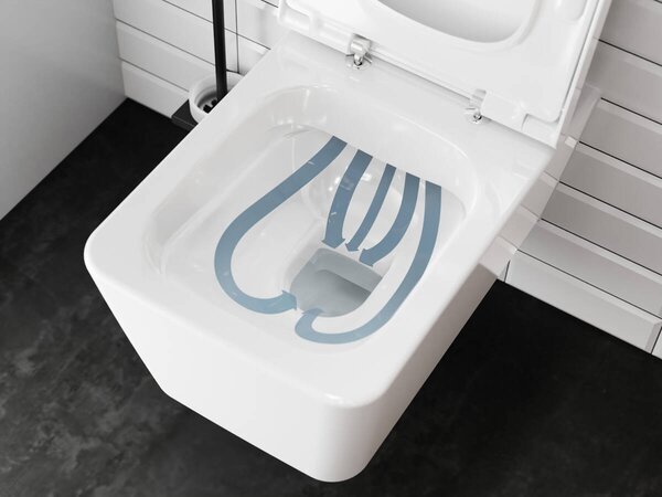 Hansgrohe EluPura Q - Závěsné WC 540, AquaFall splachování, SmartClean + sedátko se SoftClose a QuickRelease, bílá 61117450