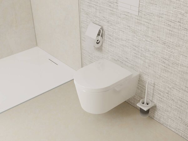 Hansgrohe EluPura S závěsná WC souprava 540 bez splachovacího okraje s WC sedátkem a poklopem s funkcí SoftClose a QuickRelease, HygieneEffect, bílá 62021450