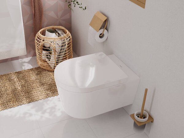 Hansgrohe EluPura S závěsná WC souprava 540 bez splachovacího okraje s WC sedátkem a poklopem s funkcí SoftClose a QuickRelease, HygieneEffect, bílá 62021450
