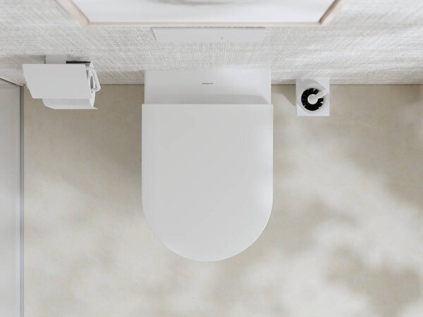 Hansgrohe EluPura S závěsná WC souprava 540 bez splachovacího okraje s WC sedátkem a poklopem s funkcí SoftClose a QuickRelease, HygieneEffect, bílá 62021450