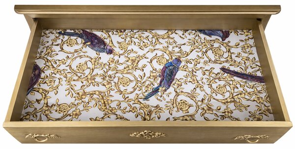 Designová komoda Versace Gold Birds