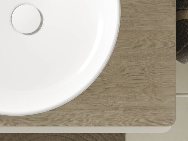 Hansgrohe Xuniva S umyvadlo na desku 400/400 bez otvoru pro baterii a přepadu, bílá 60164450