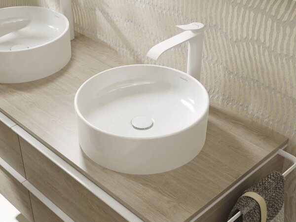Hansgrohe Xuniva S umyvadlo na desku 400/400 bez otvoru pro baterii a přepadu, bílá 60164450