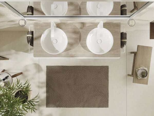 Hansgrohe Xuniva S umyvadlo na desku 400/400 bez otvoru pro baterii a přepadu, bílá 60164450