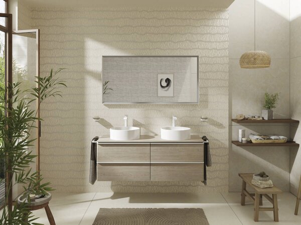 Hansgrohe Xuniva S umyvadlo na desku 400/400 bez otvoru pro baterii a přepadu, bílá 60164450