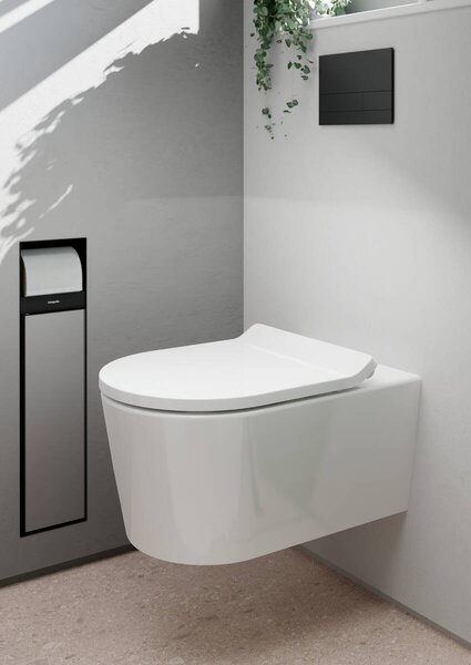 Hansgrohe EluPura S WC sedátko a kryt s upevněním nahoře, SoftClose a QuickRelease, Slim, bílá 60200450