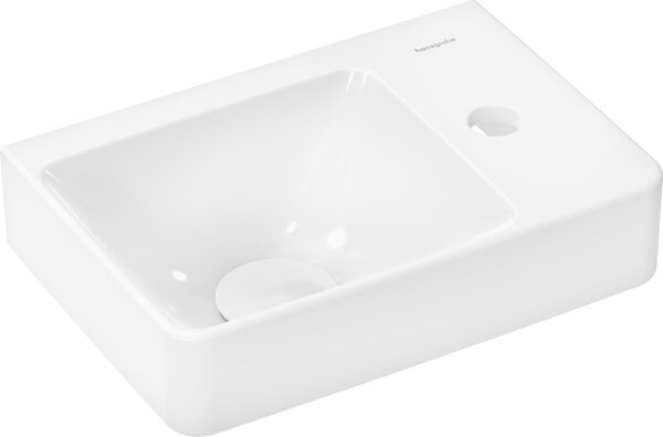 Hansgrohe Xelu Q - Umyvátko 360x250 mm SmartClean s otvorem pro baterii vpravo bez přepadu, bílá 61084450