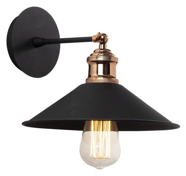 Černé nástěnné svítidlo ø 24 cm Berceste – Opviq lights