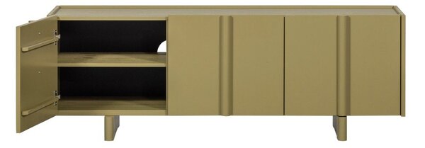 Zelený TV stolek z borovicového dřeva 152x53x46 cm Basu – WOOOD