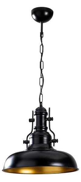 Černé závěsné svítidlo s kovovým stínidlem ø 32 cm Detroit – Opviq lights