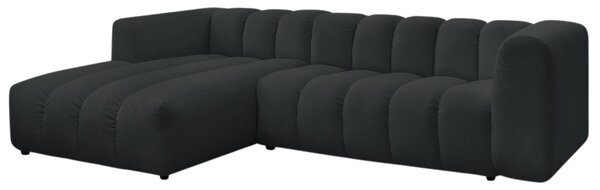-25 % Dny MOMENTI– Bobochic Paris Černá rohová pohovka Talia 288 cm, levá