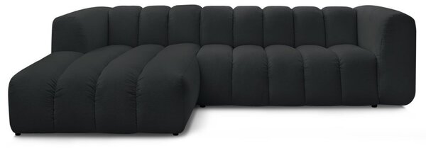 -25 % Dny MOMENTI– Bobochic Paris Černá rohová pohovka Talia 288 cm, levá