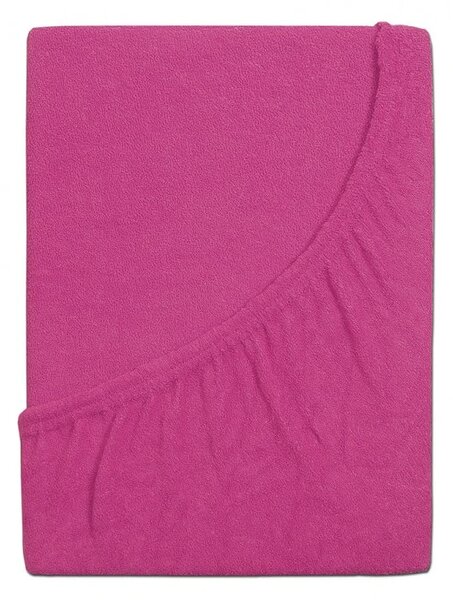 Froté prostěradlo do dětské postýlky EXCLUSIVE 70x140 cm purpurové