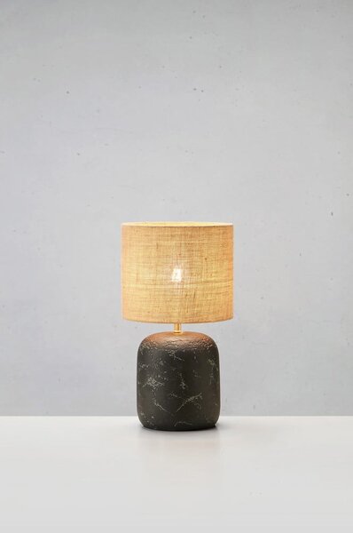 Stolní lampa se stínidlem z juty v černo-přírodní barvě (výška 32,5 cm) Montagna – Markslöjd