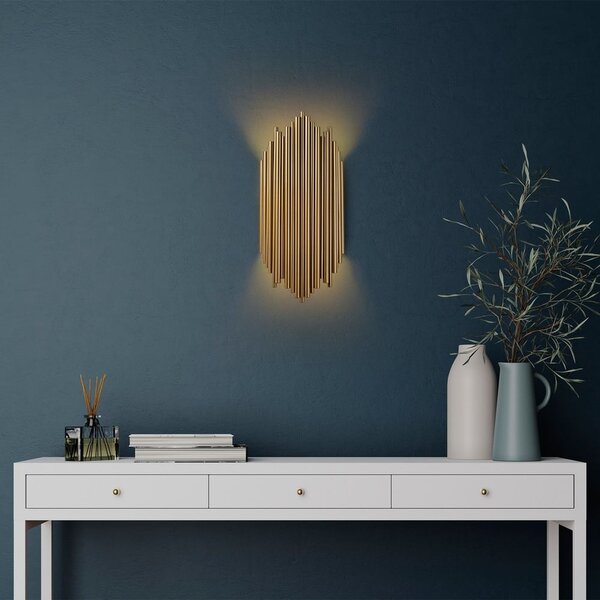 Nástěnné svítidlo ve zlaté barvě Kara – Opviq lights