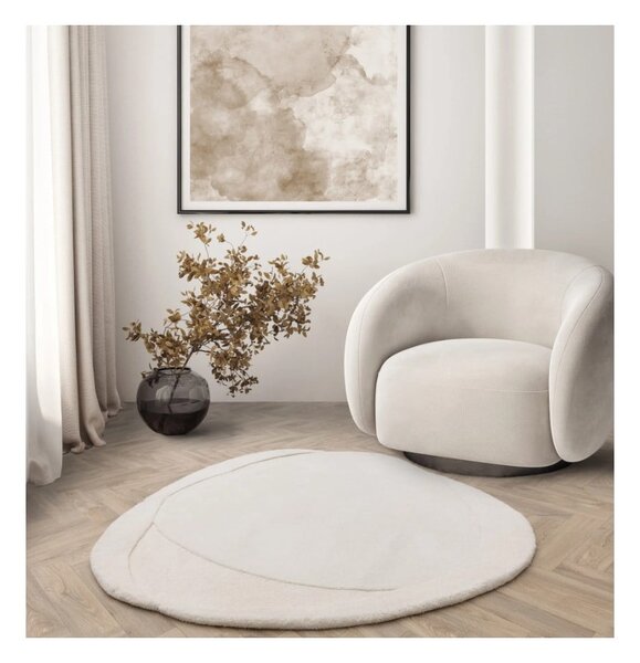 Bílý vlněný koberec 150x150 cm Olsen – Asiatic Carpets