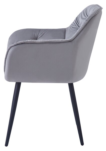 KONDELA Designové křeslo, světlešedá Velvet látka, FEDRIS NEW