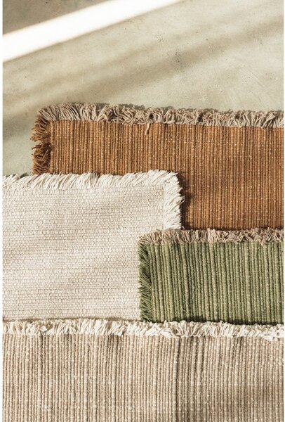 Khaki ručně tkaný bavlněný koberec 200x300 cm Handloom – Lorena Canals