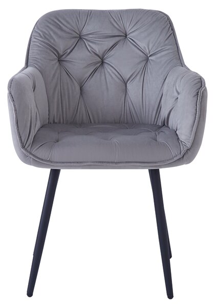 KONDELA Designové křeslo, světlešedá Velvet látka, FEDRIS NEW