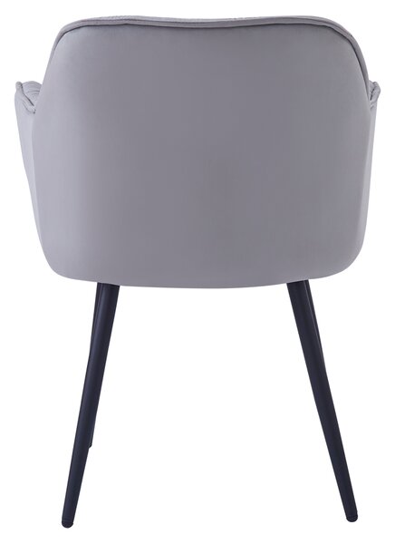 KONDELA Designové křeslo, světlešedá Velvet látka, FEDRIS NEW