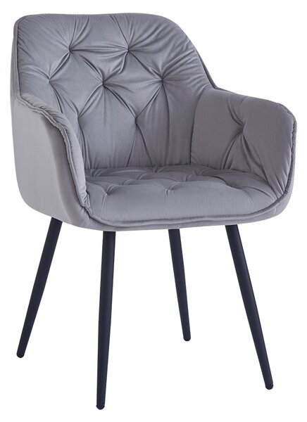 KONDELA Designové křeslo, světlešedá Velvet látka, FEDRIS NEW