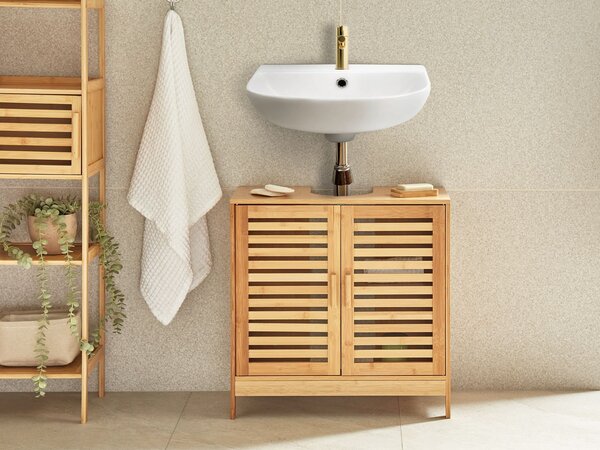Skříňka pod umyvadlo MISSOULA Bambus 60 cm Světle hnědá