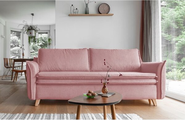 Světle růžová rozkládací pohovka 225 cm Charming Charlie – Miuform