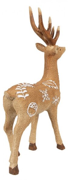 Hnědá vánoční dekorace srnec - 19*7*31 cm - Clayre & Eef