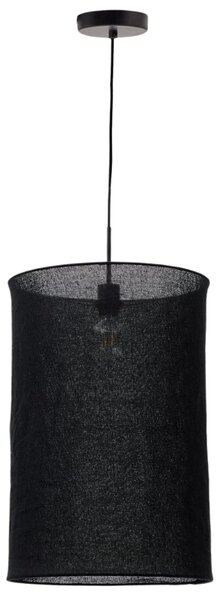 Černé lněné stínidlo Kave Home Mariela II. 40 cm