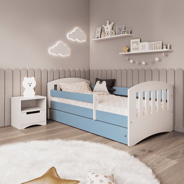 BabyBeds Dětská postel CLASSIC 1 s úložným prostorem Velikost postele: 180x80 cm, Barva postele: Modrá
