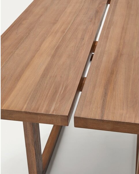 Jídelní stůl z teakového dřeva v přírodní barvě 100x220 cm Sashi – Kave Home