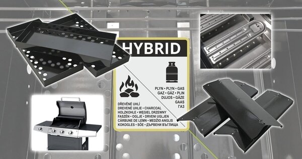 Gril na plyn i dřevěné uhlí Hybrid Core – Cattara