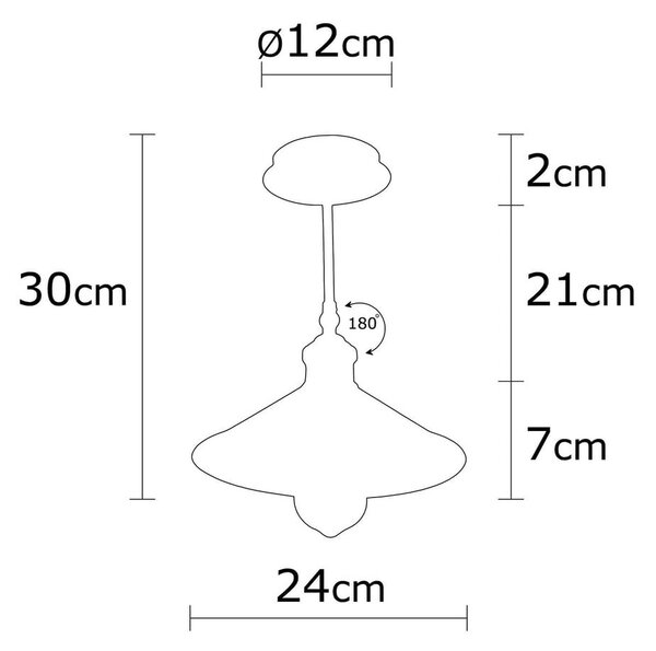 Stropní svítidlo v bronzové barvě s kovovým stínidlem ø 24 cm Berceste – Opviq lights