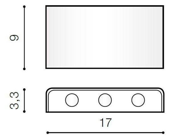 LED Nástěnné svítidlo AZzardo Ginno 3 aluminium AZ0766 6x1W 440lm 3000K IP20 17cm hliníkové