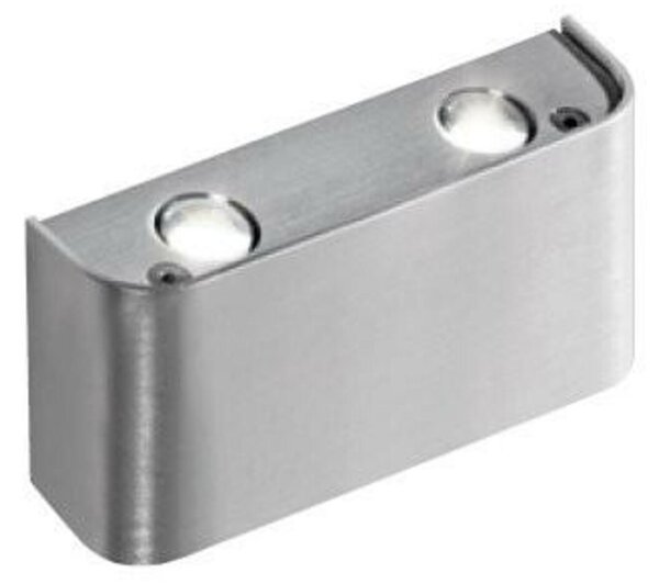 LED Nástěnné svítidlo AZzardo Ginno 2 aluminium AZ0765 4x1W 320lm 3000K IP20 14cm hliníkové