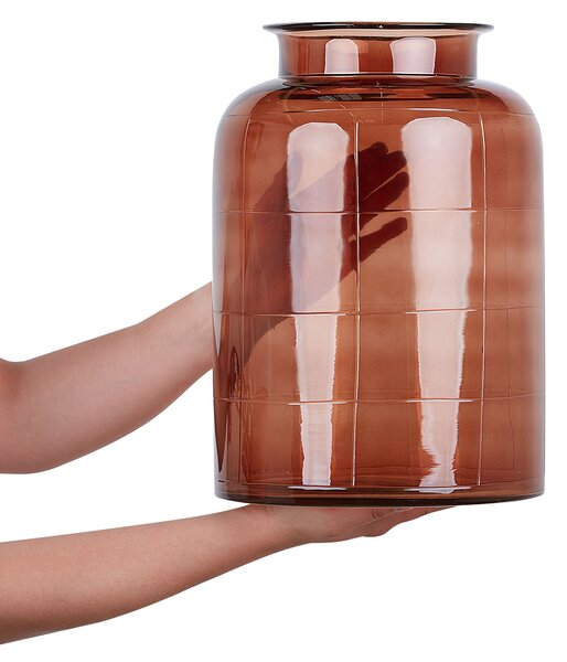 Váza na květiny VINDALOO Sklo 35 cm Zlatohnědá