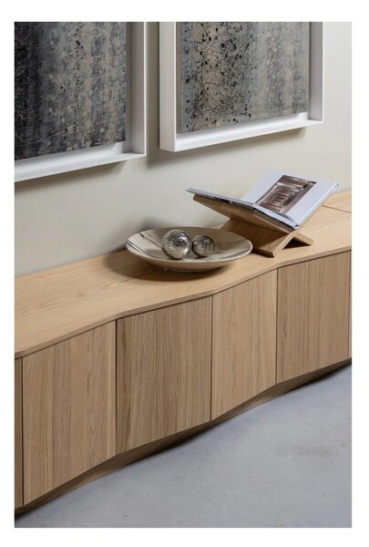 TV stolek z dubového dřeva v přírodní barvě 200x52x45 cm Zuma – WOOOD
