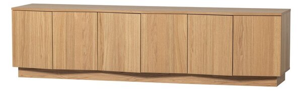TV stolek z dubového dřeva v přírodní barvě 200x52x45 cm Zuma – WOOOD