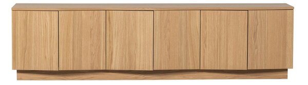 TV stolek z dubového dřeva v přírodní barvě 200x52x45 cm Zuma – WOOOD