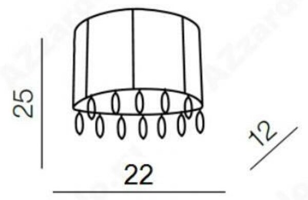 Nástěnné svítidlo AZzardo Sidney wall black AZ0913 E14 1x40W IP20 22cm černé