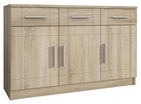 Obývací stěna PARIS + 2x komoda | 340 cm + 103,4 cm + 69 cm | sonoma