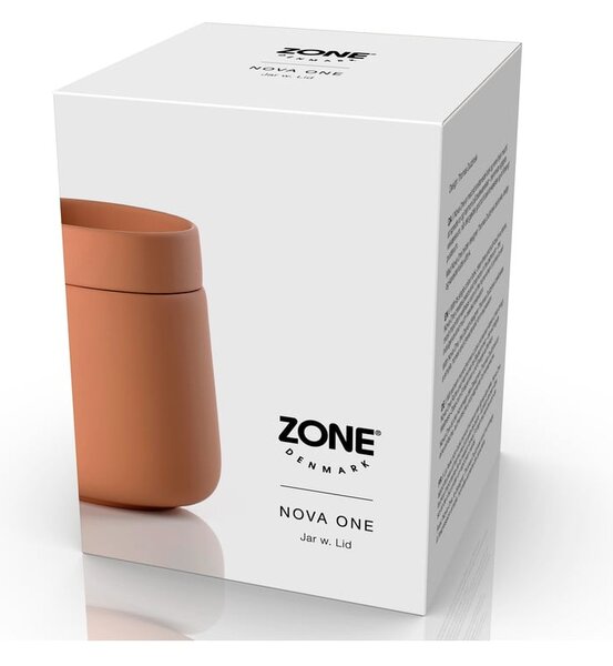 Oranžový kameninový koupelnový organizér na vatové tampony Nova One – Zone