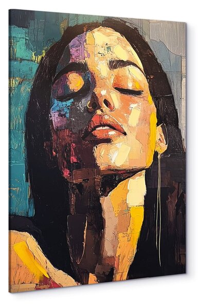 Obraz s ručně malovanými prvky na plátně 70x100 cm Vivian – Styler