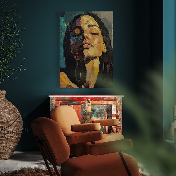 Obraz s ručně malovanými prvky na plátně 70x100 cm Vivian – Styler