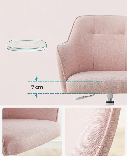 OTOČNÁ ŽIDLE, perkál, pink - Online Only kancelářské židle, Online Only