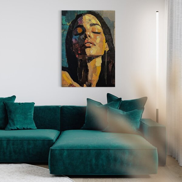 Obraz s ručně malovanými prvky na plátně 70x100 cm Vivian – Styler