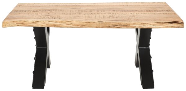KONFERENČNÍ STOLEK, přírodní barvy, černá, dřevo, kov, 115/70/45 cm Ambia Home - Konferenční stolky