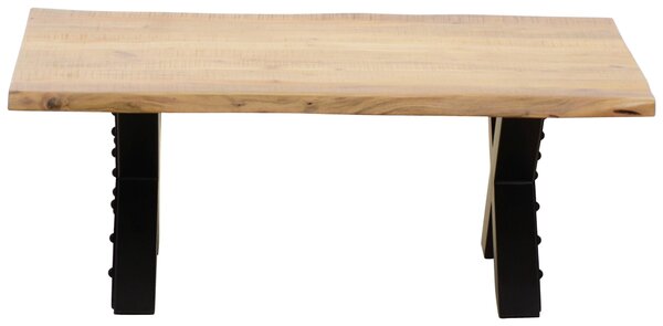 KONFERENČNÍ STOLEK, přírodní barvy, černá, dřevo, kov, 115/70/45 cm Ambia Home - Konferenční stolky